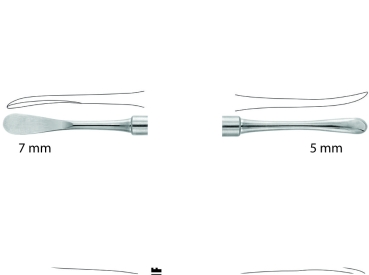 Periosteal elevator, 7 mm / 5 mm