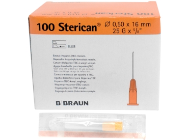 Sterican jednorázový 0,50x16 25G 100ks.
