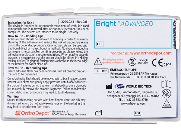 Bright™ ADVANCED, Set (HČ  3 - 3), Roth .018"